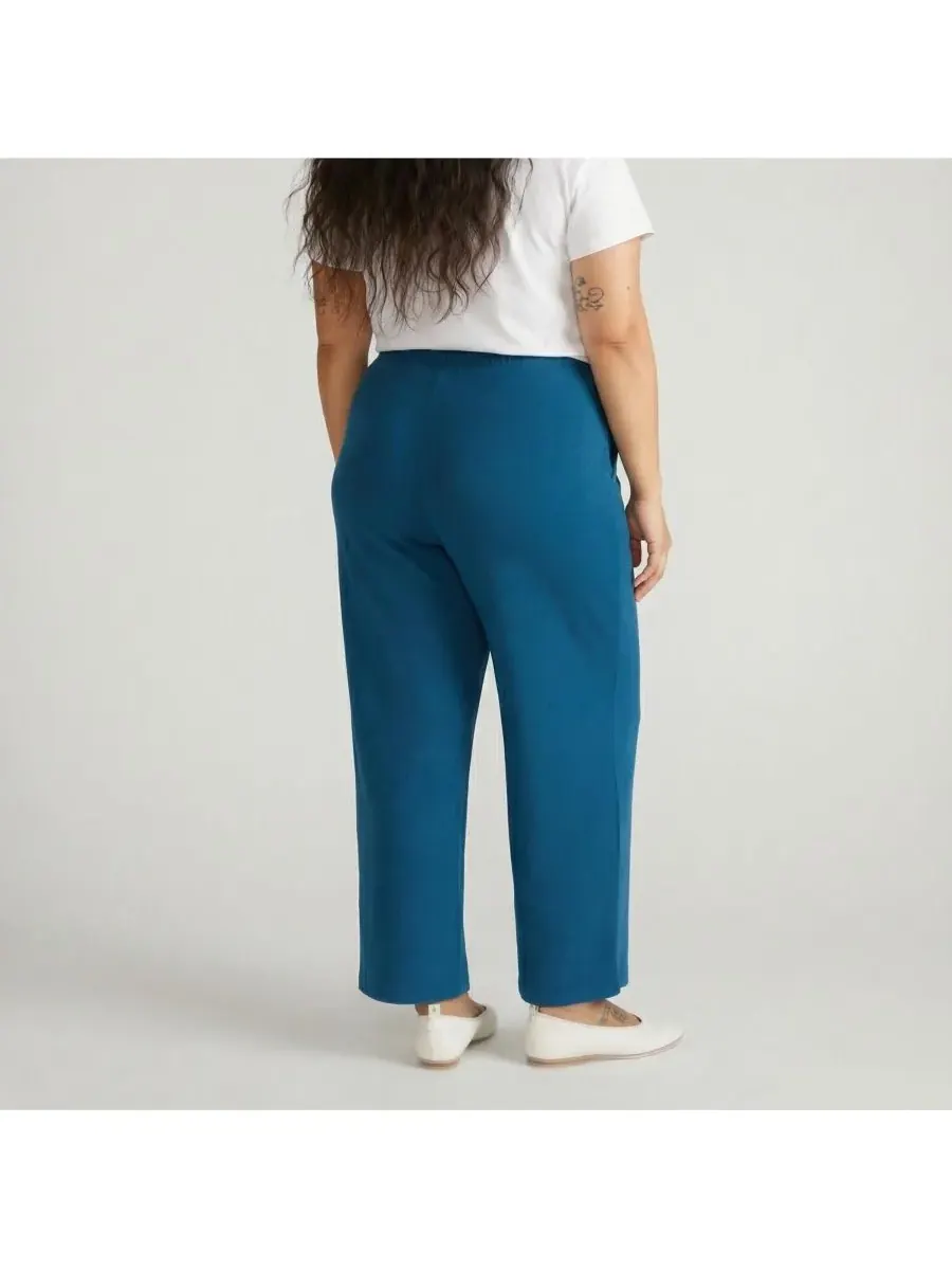 Брюки TravelKnit свободного кроя больших размеров Universal Standard, синий teal — изображение 2 из 3