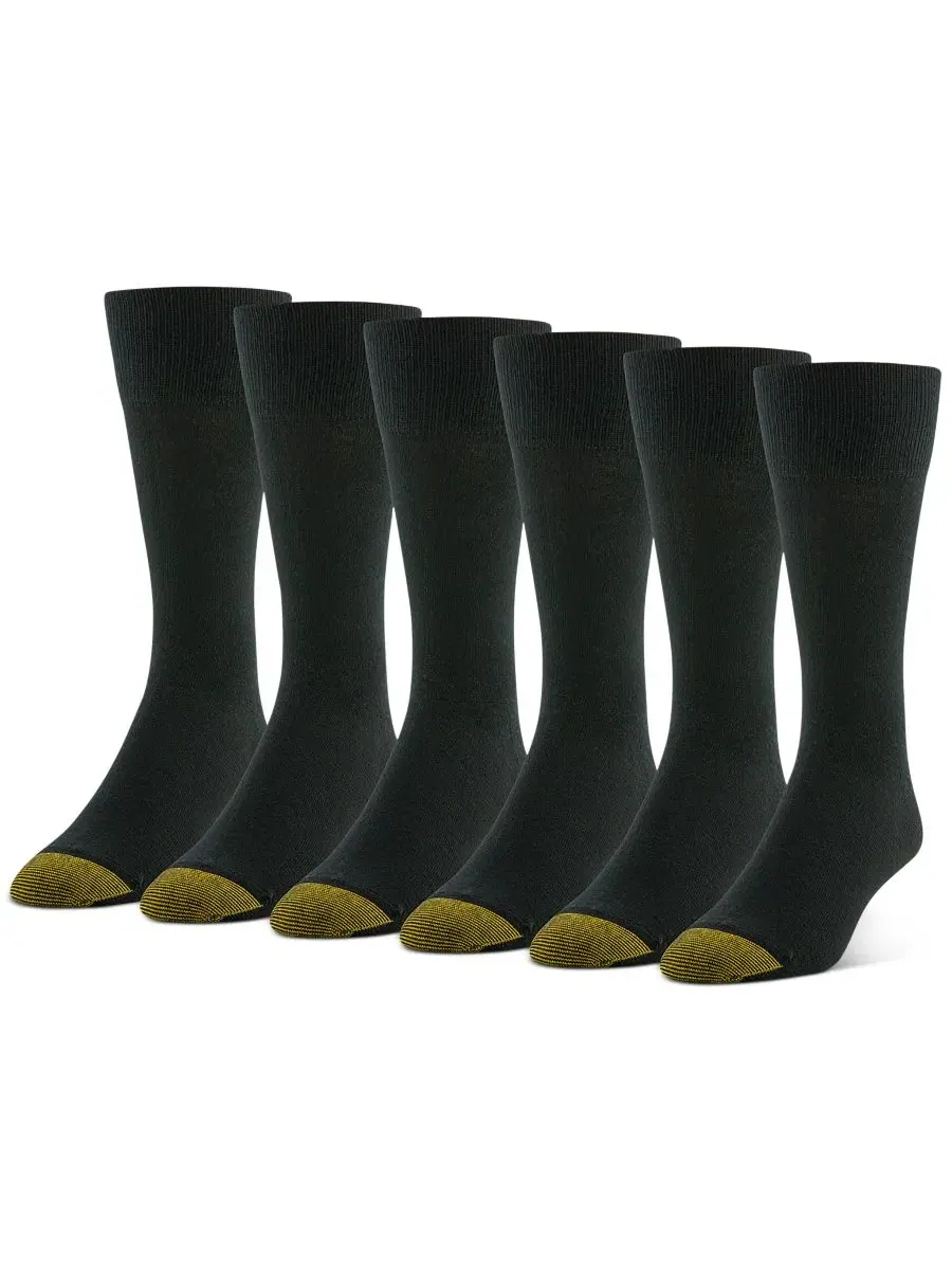 Мужские носки Cambridge Solid Crew Socks (6 пар) — черный