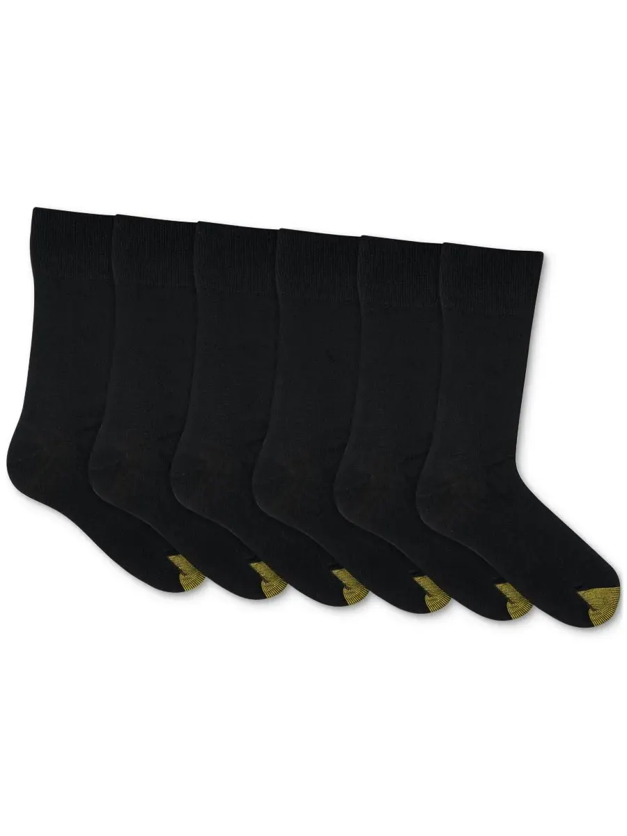 Мужские носки Cambridge Solid Crew Socks (6 пар) — изображение 2 из 3, черный