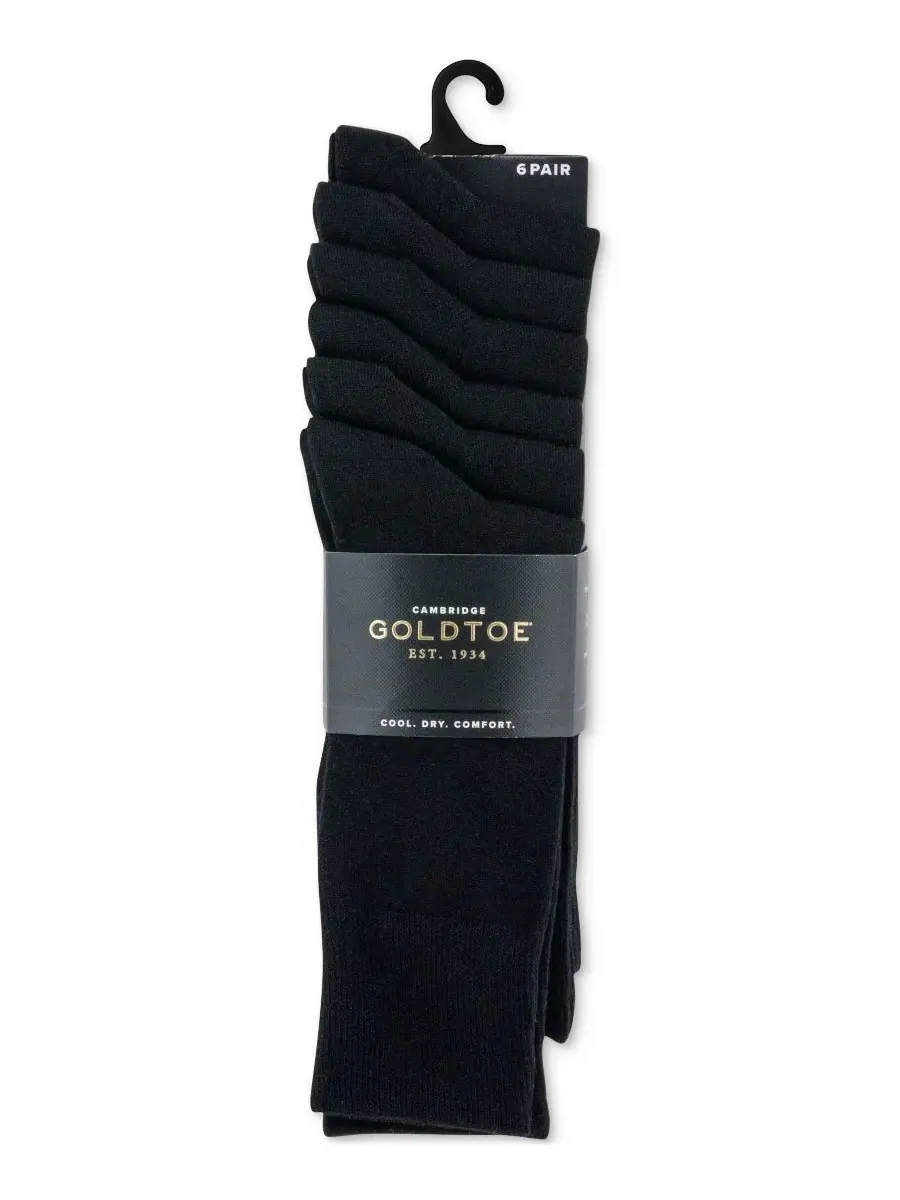 Мужские носки Cambridge Solid Crew Socks (6 пар) — изображение 3 из 3, черный