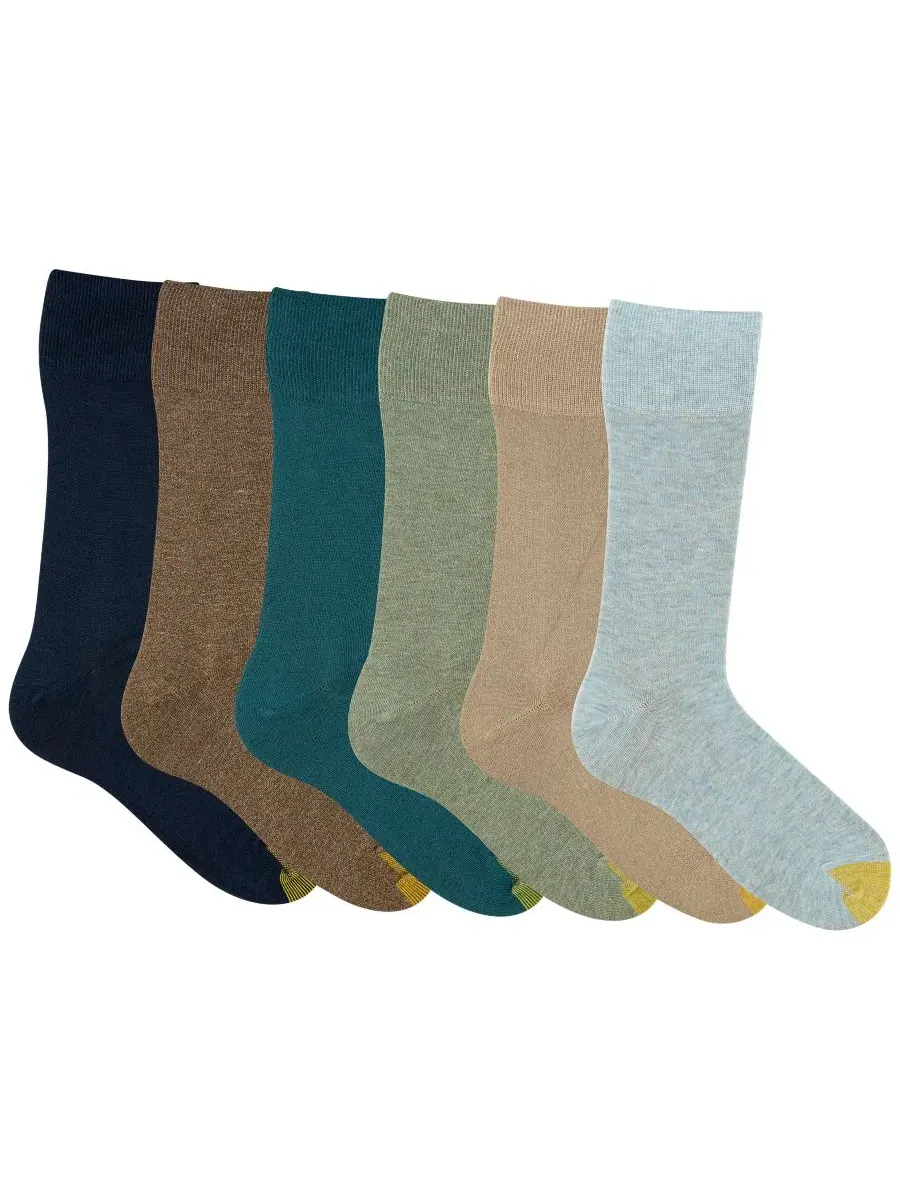 Мужские носки Cambridge Solid Crew Socks (6 пар) — изображение 2 из 3, синий
