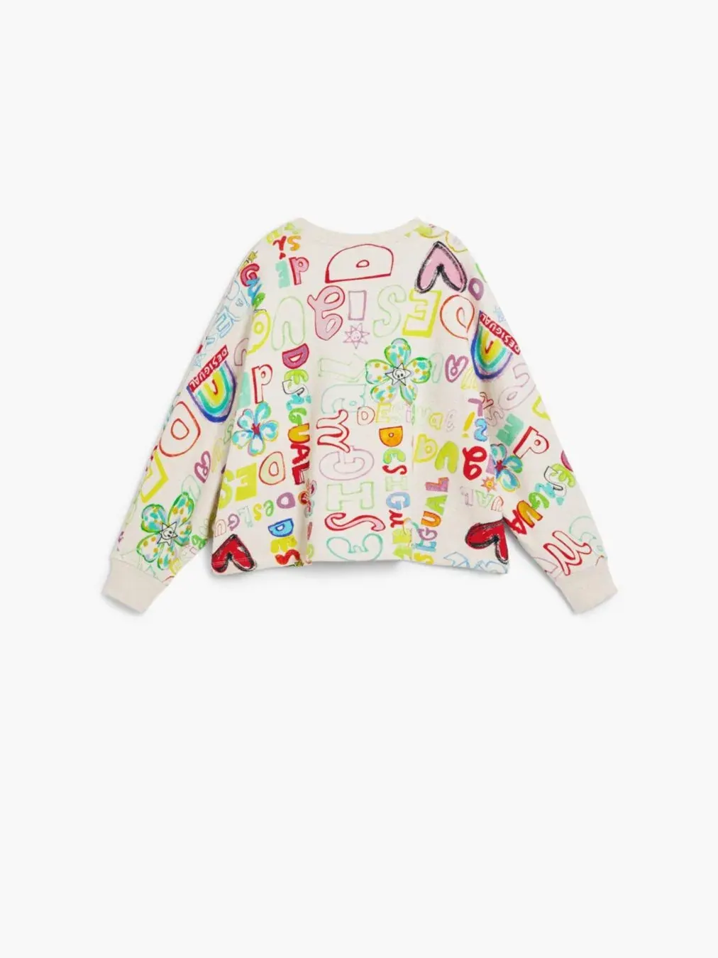 Детская толстовка с рукавом 3/4 и надписью Desigual — изображение 6 из 6, белый