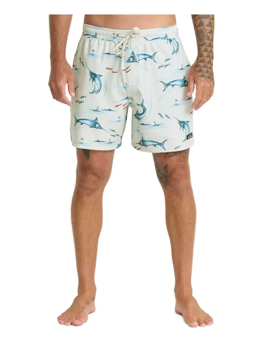 Мужские плавки Quiksilver, набор из нескольких пар, с цветочным принтом Quiksilver Waterman — серый