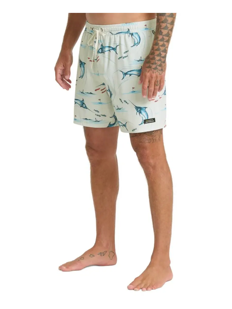 Мужские плавки Quiksilver, набор из нескольких пар, с цветочным принтом Quiksilver Waterman — изображение 3 из 7, лунный свет