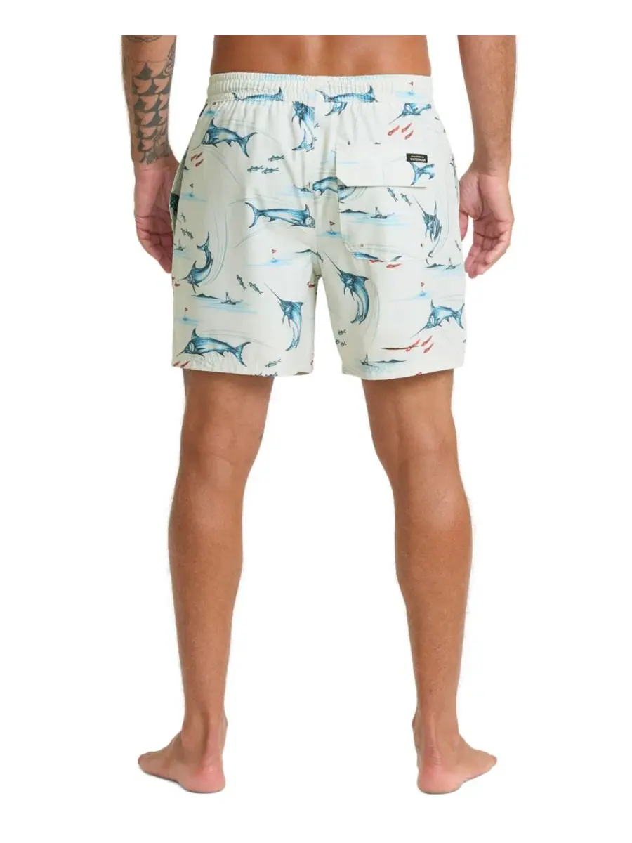 Мужские плавки Quiksilver, набор из нескольких пар, с цветочным принтом Quiksilver Waterman — изображение 7 из 7, лунный свет