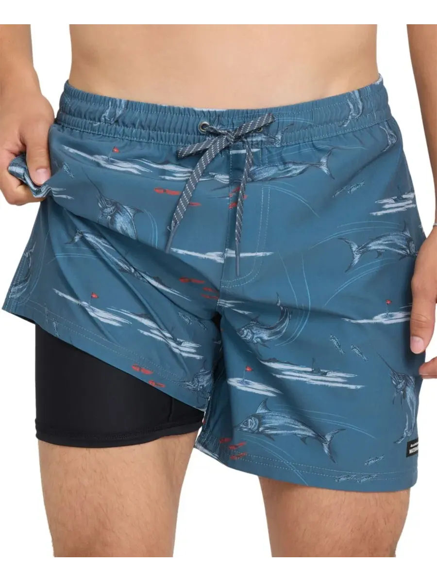 Мужские плавки Quiksilver, набор из нескольких пар, с цветочным принтом Quiksilver Waterman — изображение 2 из 3