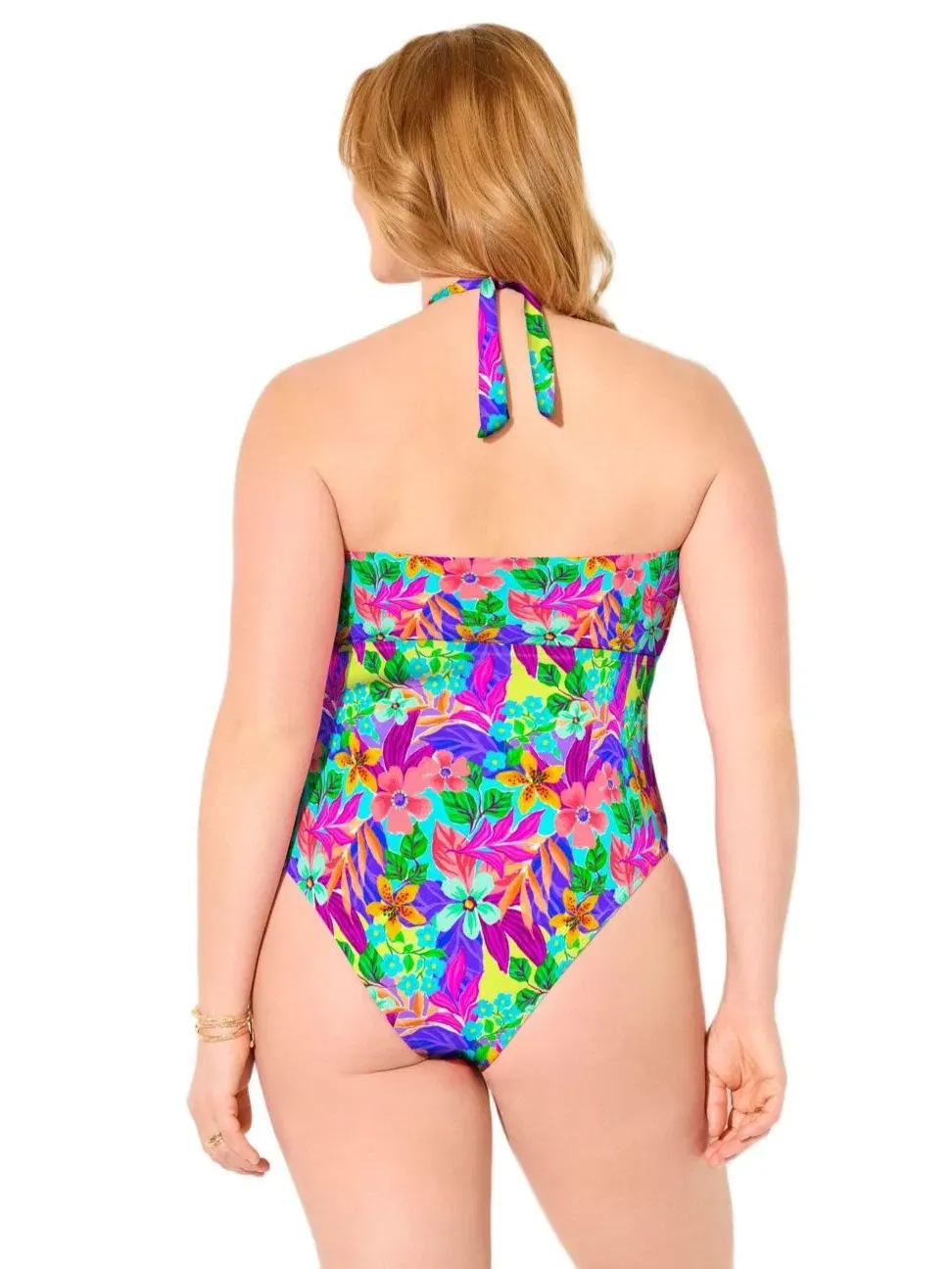 Женский слитный купальник-бандо с плетеным верхом Swimsuits For All — изображение 2 из 3