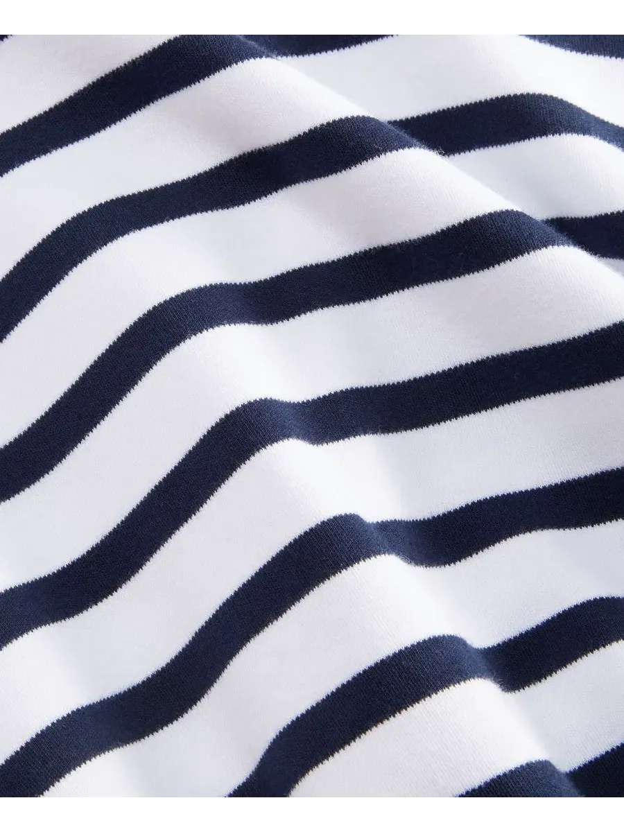 Женская блузка Primavera Stripe с отворотами On 34Th — изображение 6 из 6, белый синий