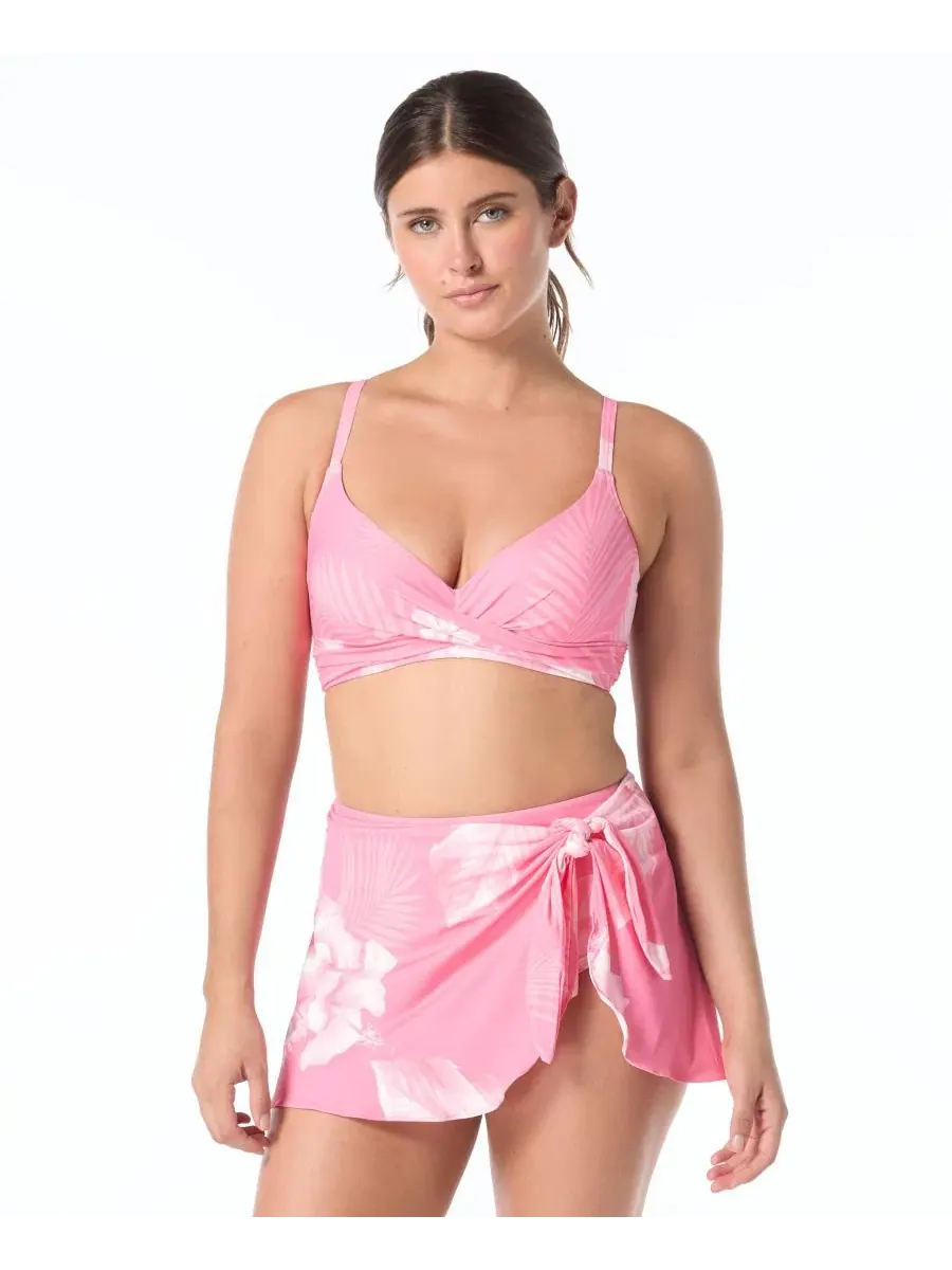 Женский купальник Contours Diamond Wrap Underwire Coco Reef — изображение 3 из 4, розовый