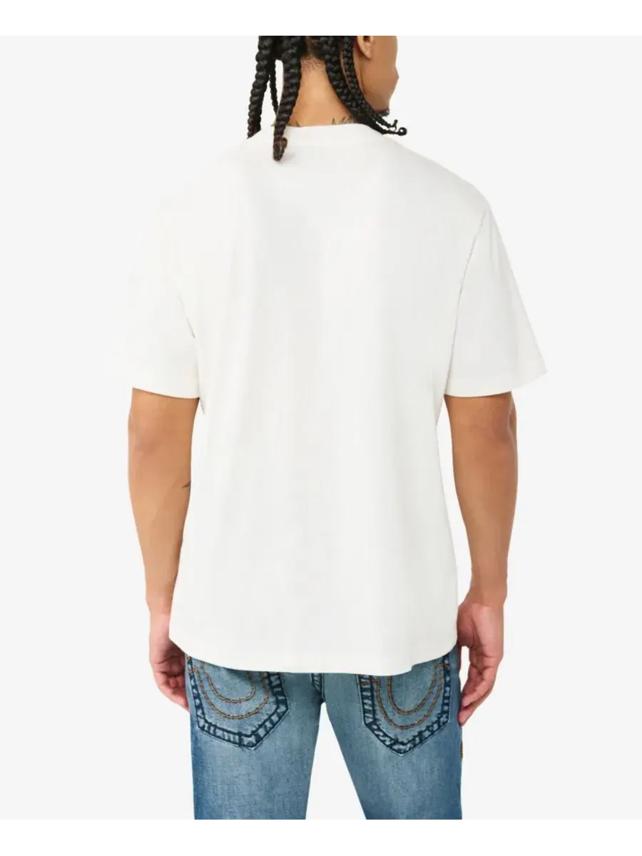 Мужская футболка с коротким рукавом и нашивкой-логотипом True Religion — изображение 3 из 3, белый