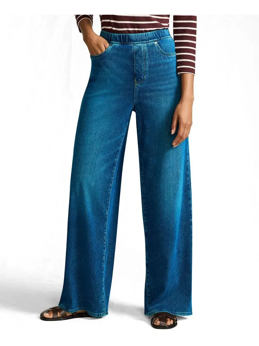 Женские джинсы Starfish Denim с высокой посадкой и широкими штанинами Lands' End