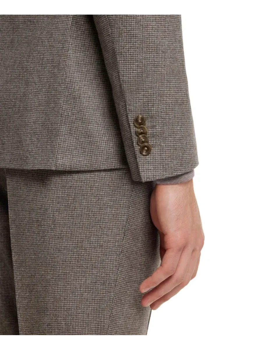 Костюм-двойка из шерсти с принтом, Slim Fit, BOSS by Hugo Boss — изображение 9 из 9, коричневый