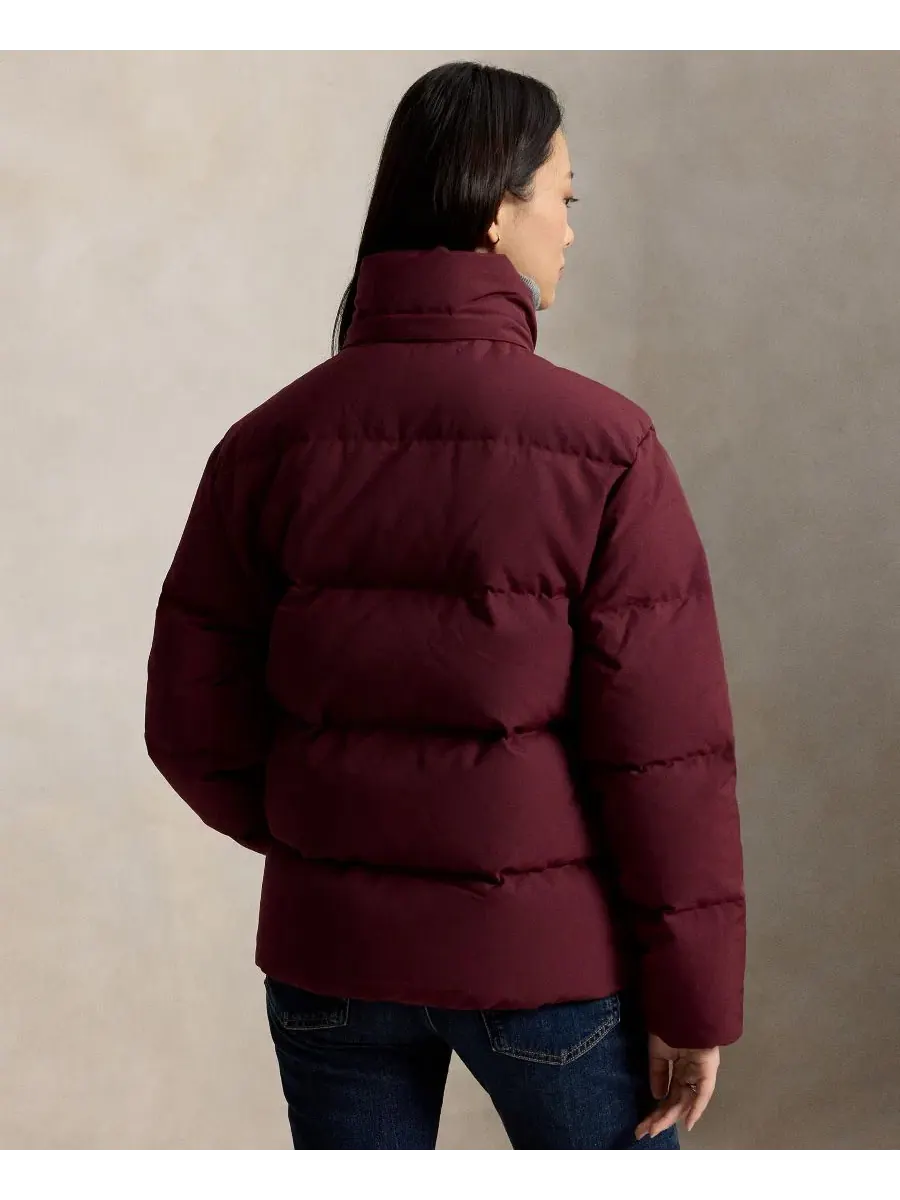 Куртка-пуховик женская с капюшоном, с утеплителем Polo Ralph Lauren — изображение 6 из 6, классический винный