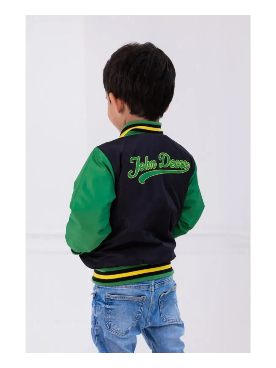Куртка-бомбер John Deere Varsity Bomber Jacket — изображение 2 из 3, зеленый черный