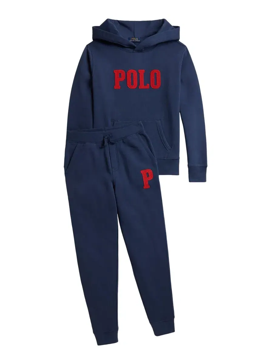 Детские спортивные брюки с эмблемой P Polo Ralph Lauren — изображение 3 из 4, темно-синий