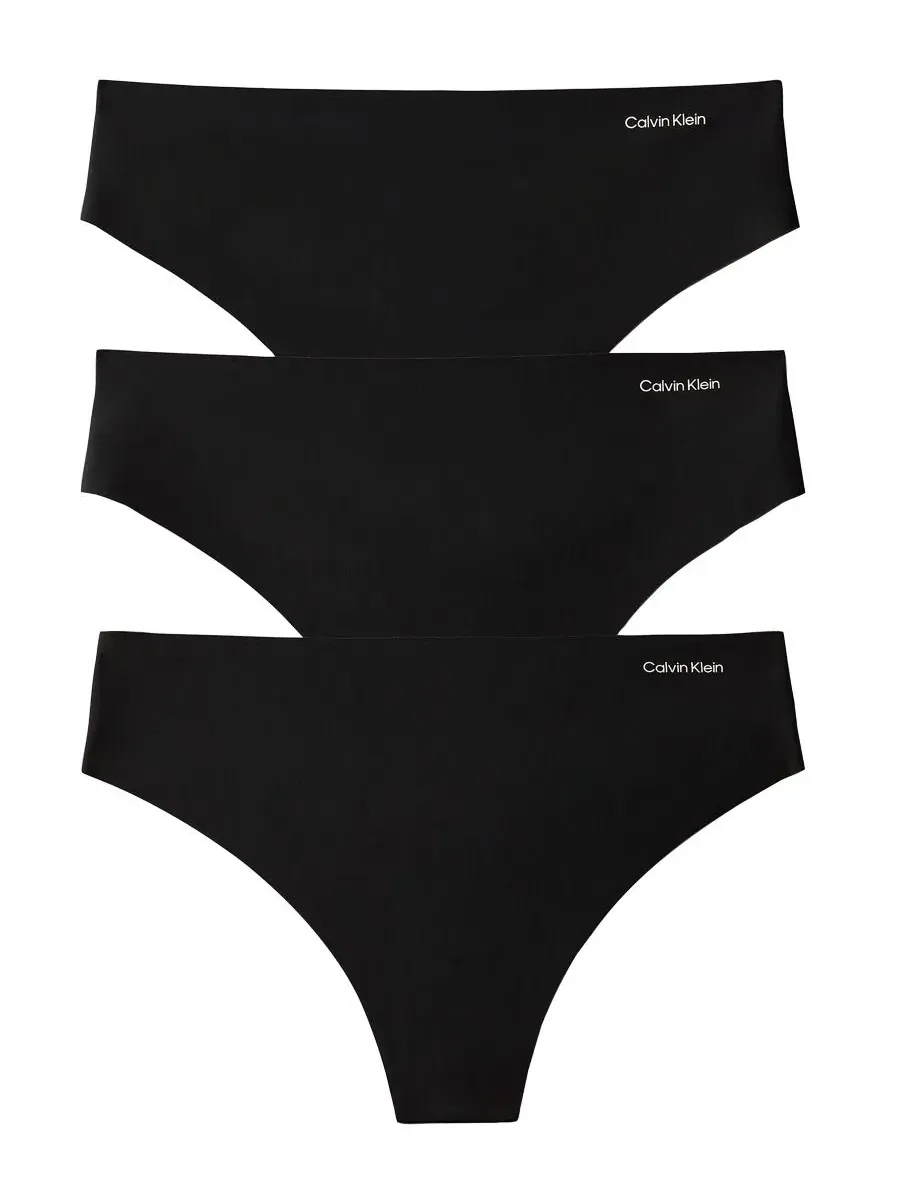 Комплект из 3 трусов-слипов Calvin Klein Invisibles Seamless Microfiber Tag-Free Thong, QD5416