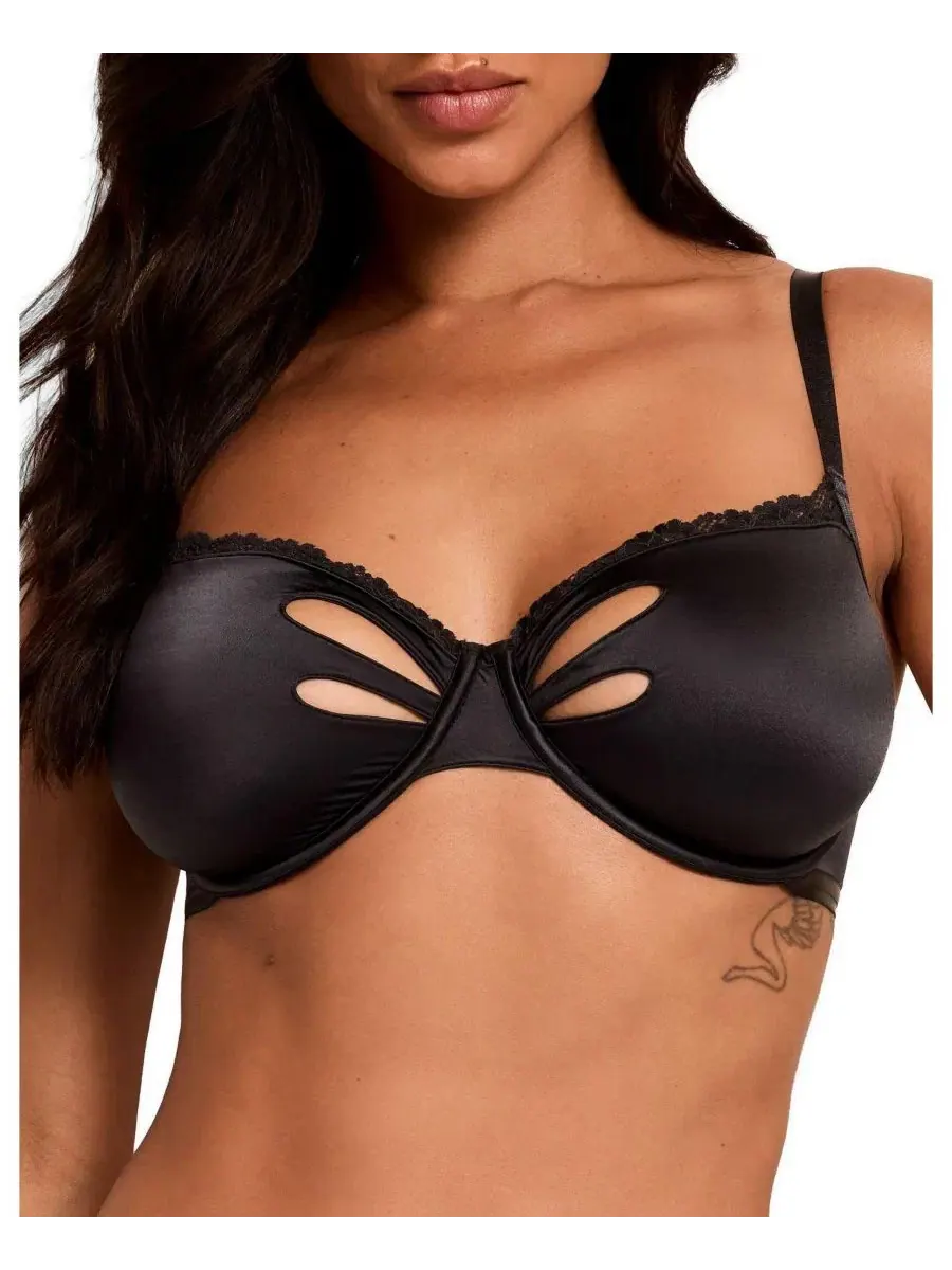Бюстгальтер-балконет без поролона Vesper — черный