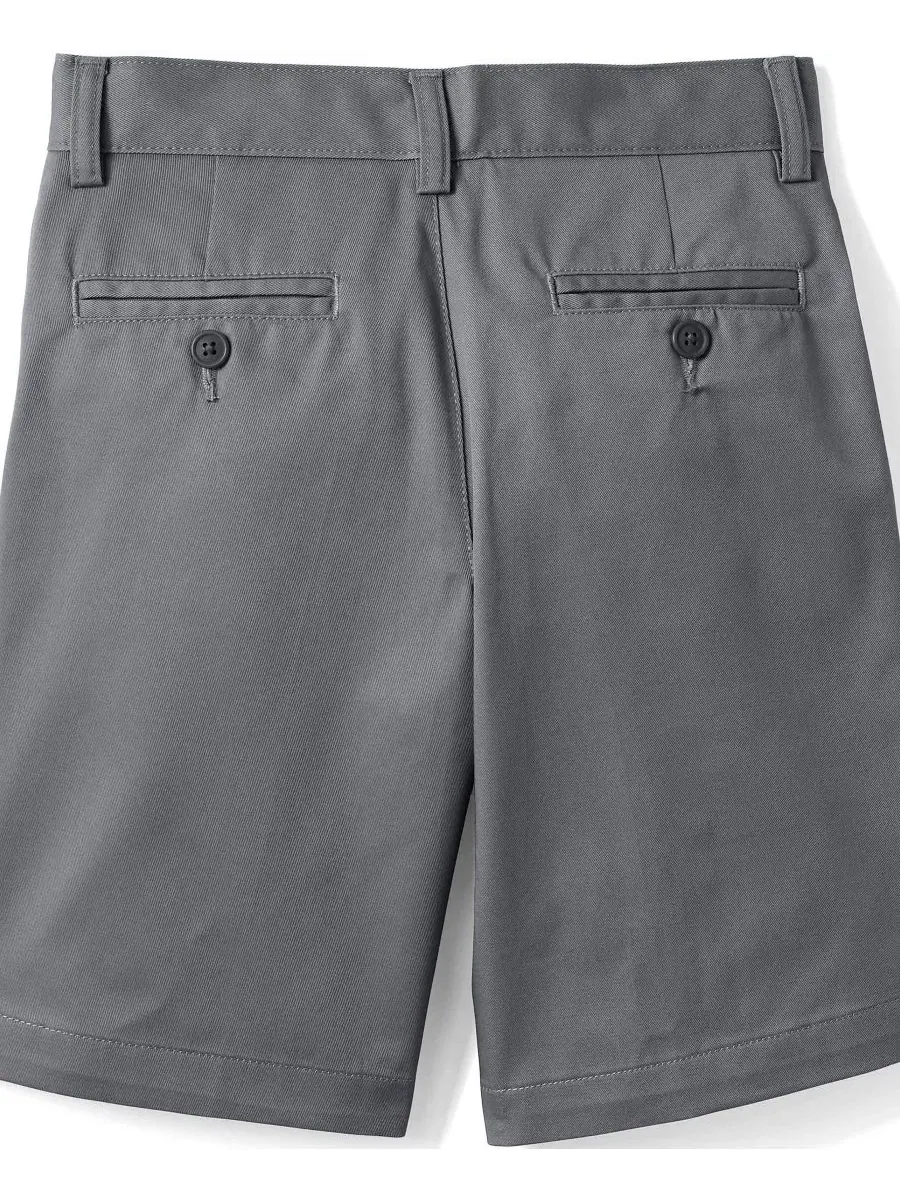 Шорты чинос с плоским передом, модель Plain Front Blend Lands' End — изображение 3 из 3, серый