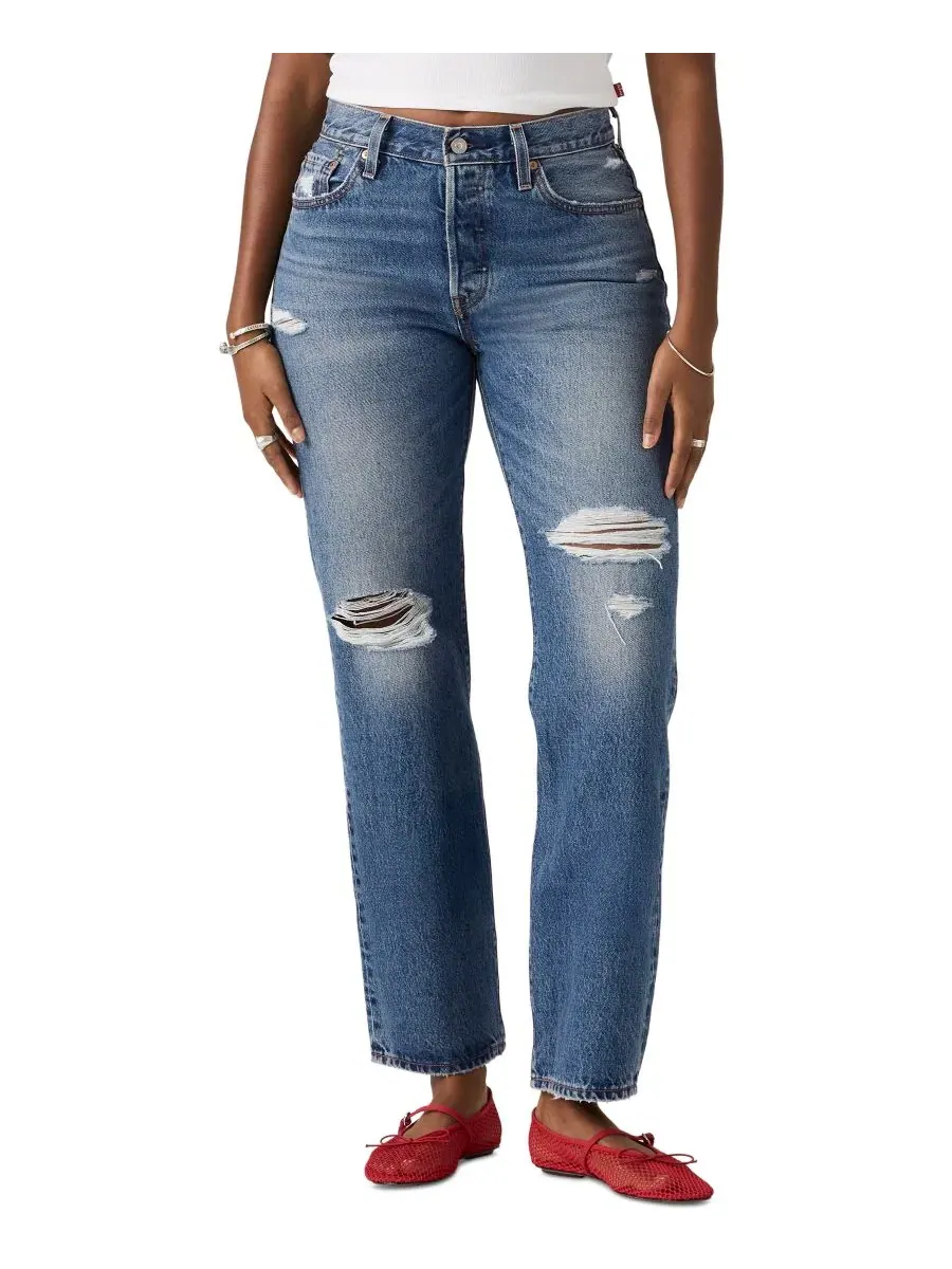 Джинсы прямого кроя, 501-е, модель 90's Ankle Levi's, Natural Stone