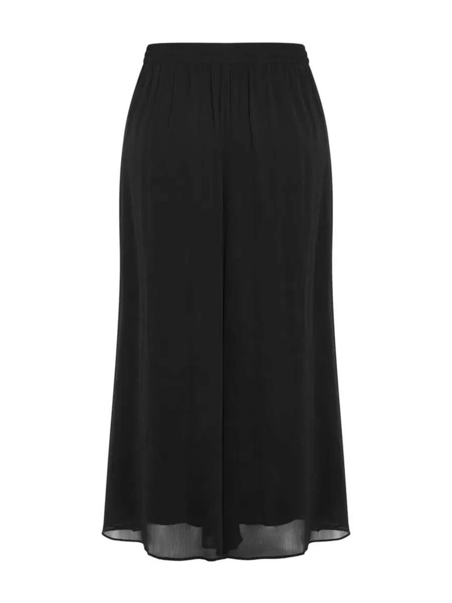 Брюки широкие с высокой посадкой Skyla Plus Size City Chic — изображение 5 из 5, черный