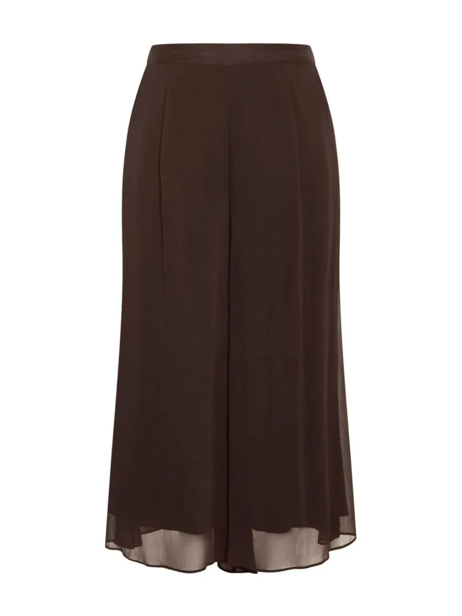 Брюки с высокой посадкой Skyla High-Rise Pull-On Wide-Leg City Chic — изображение 4 из 5, шоколад
