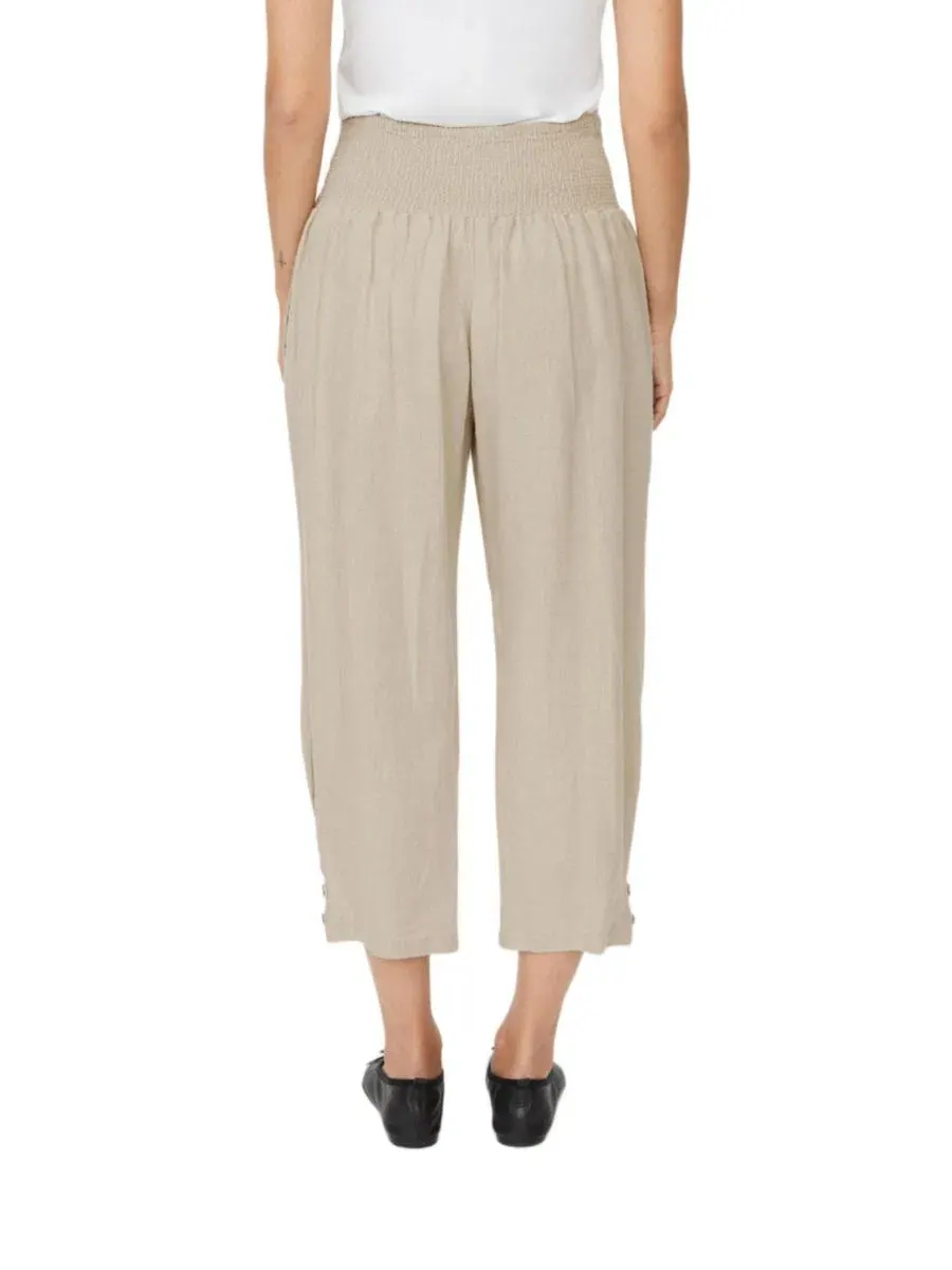 Женские брюки-карго из льна Mapenna Cropped Linen Trousers Masai Copenhagen — изображение 2 из 6, прозрачный