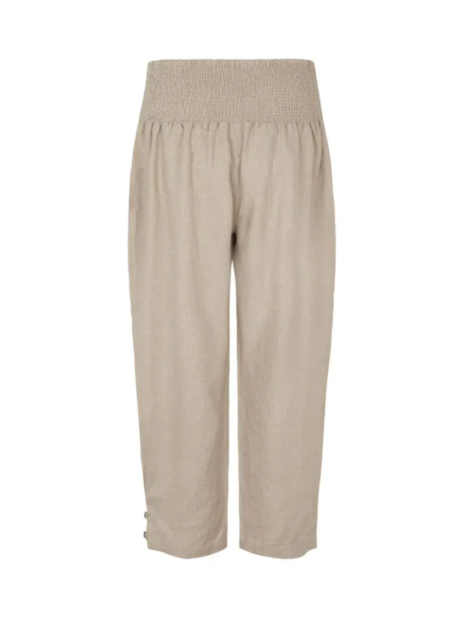Женские брюки-карго из льна Mapenna Cropped Linen Trousers Masai Copenhagen — изображение 5 из 6, прозрачный