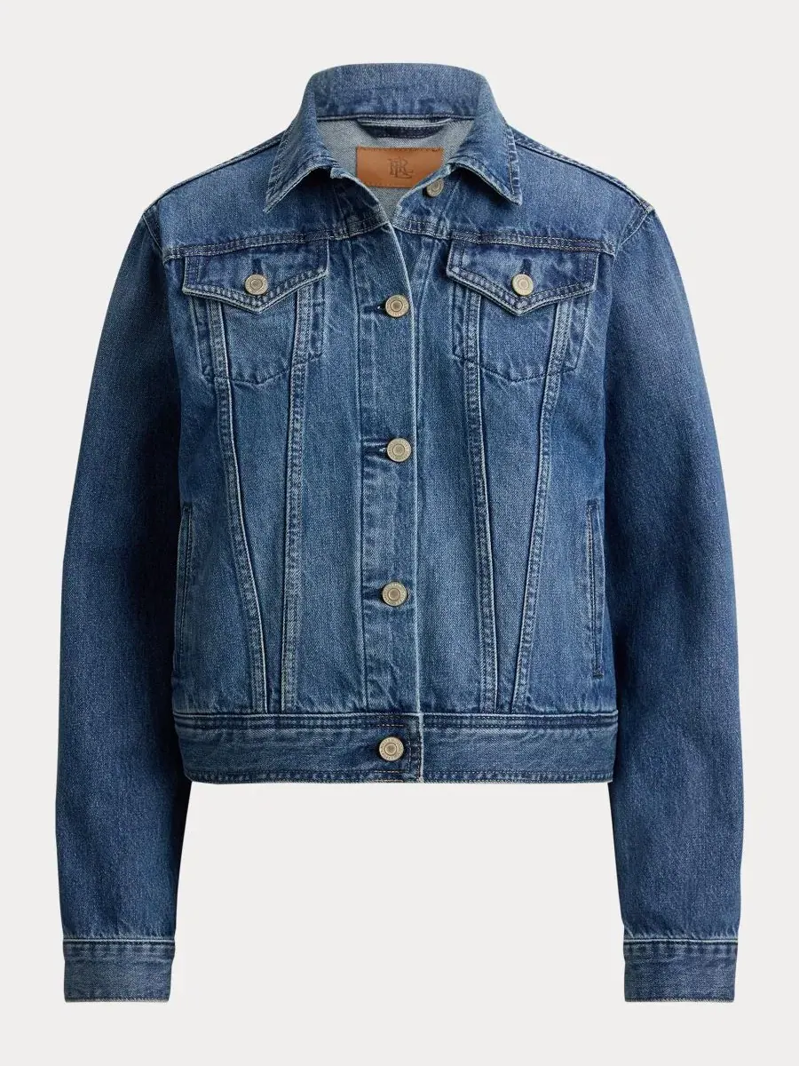 Джинсовая куртка-тракер с принтом Lauren Ralph Lauren — изображение 6 из 6, синий