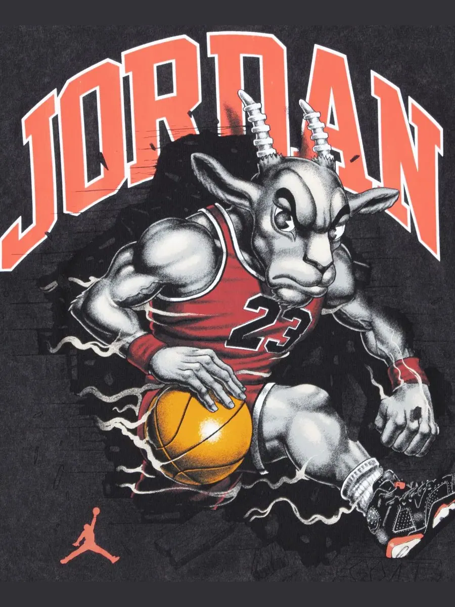 Футболка с кислотной обработкой The Goat Jordan — изображение 3 из 3, черный