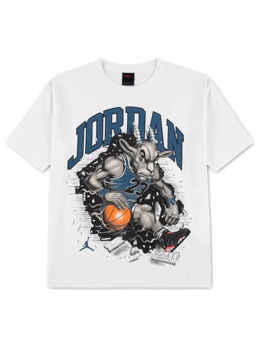 Футболка с кислотной обработкой The Goat Jordan — изображение 5 из 7, белый