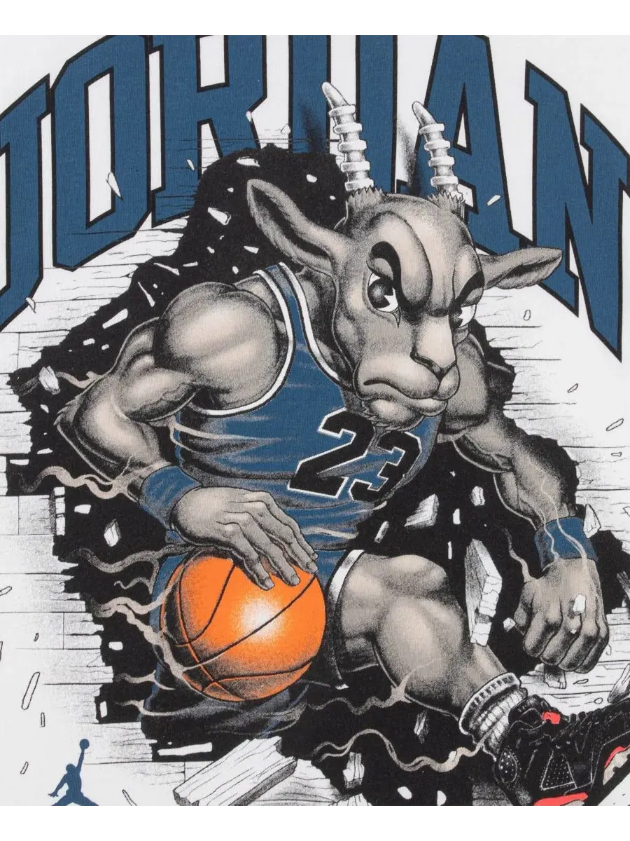 Футболка с кислотной обработкой The Goat Jordan — изображение 7 из 7, белый