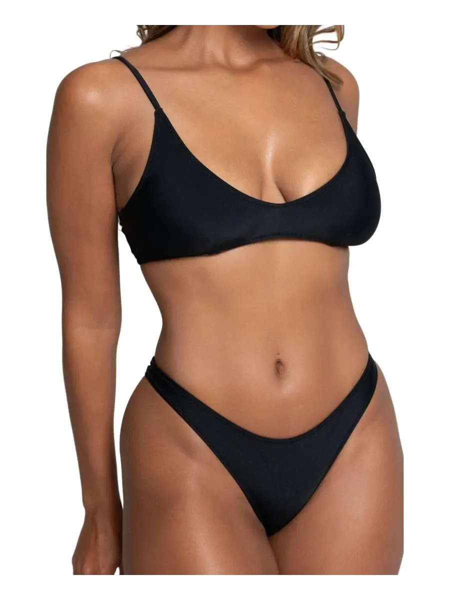 Женские плавки бикини с высокой посадкой Sofie Bottom Bright Swimwear — изображение 1 из 3, черный