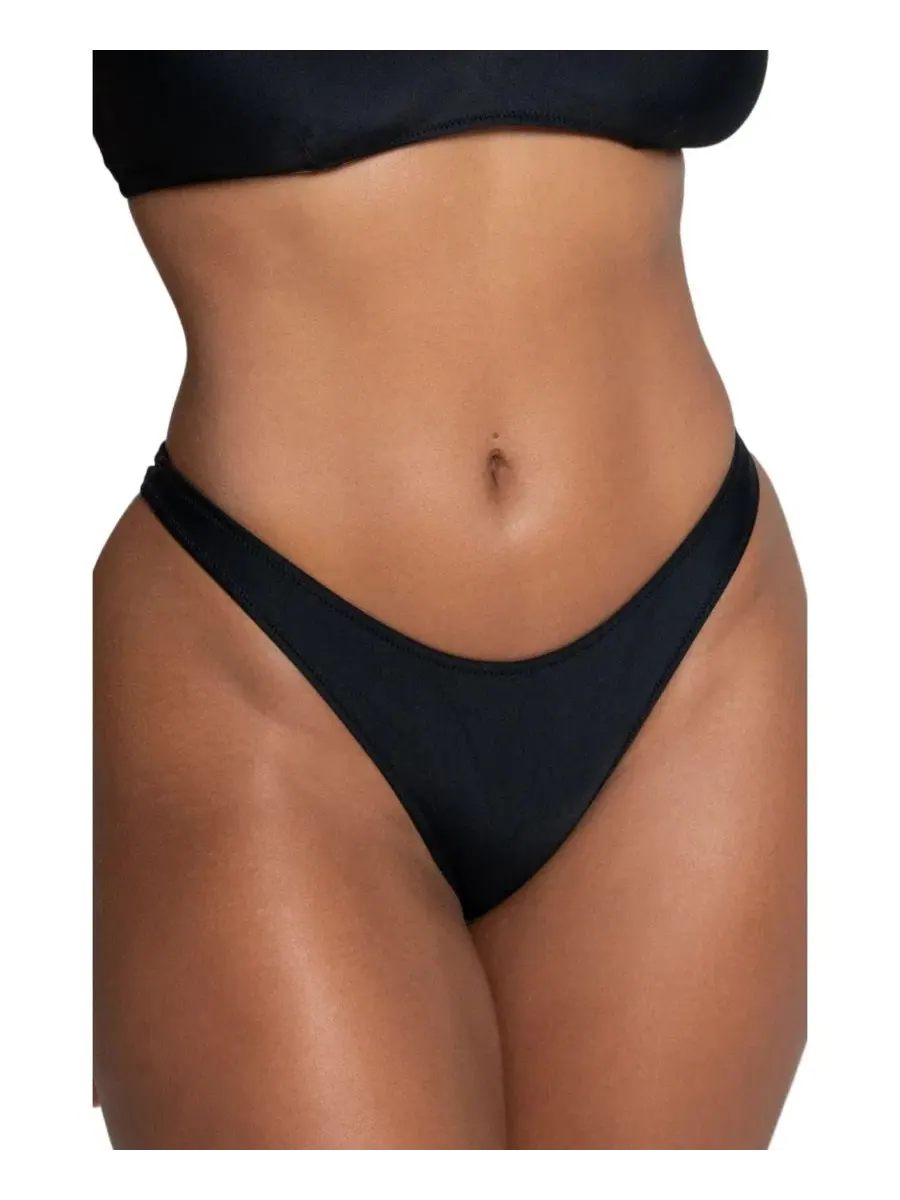 Женские плавки бикини с высокой посадкой Sofie Bottom Bright Swimwear — изображение 3 из 3, черный