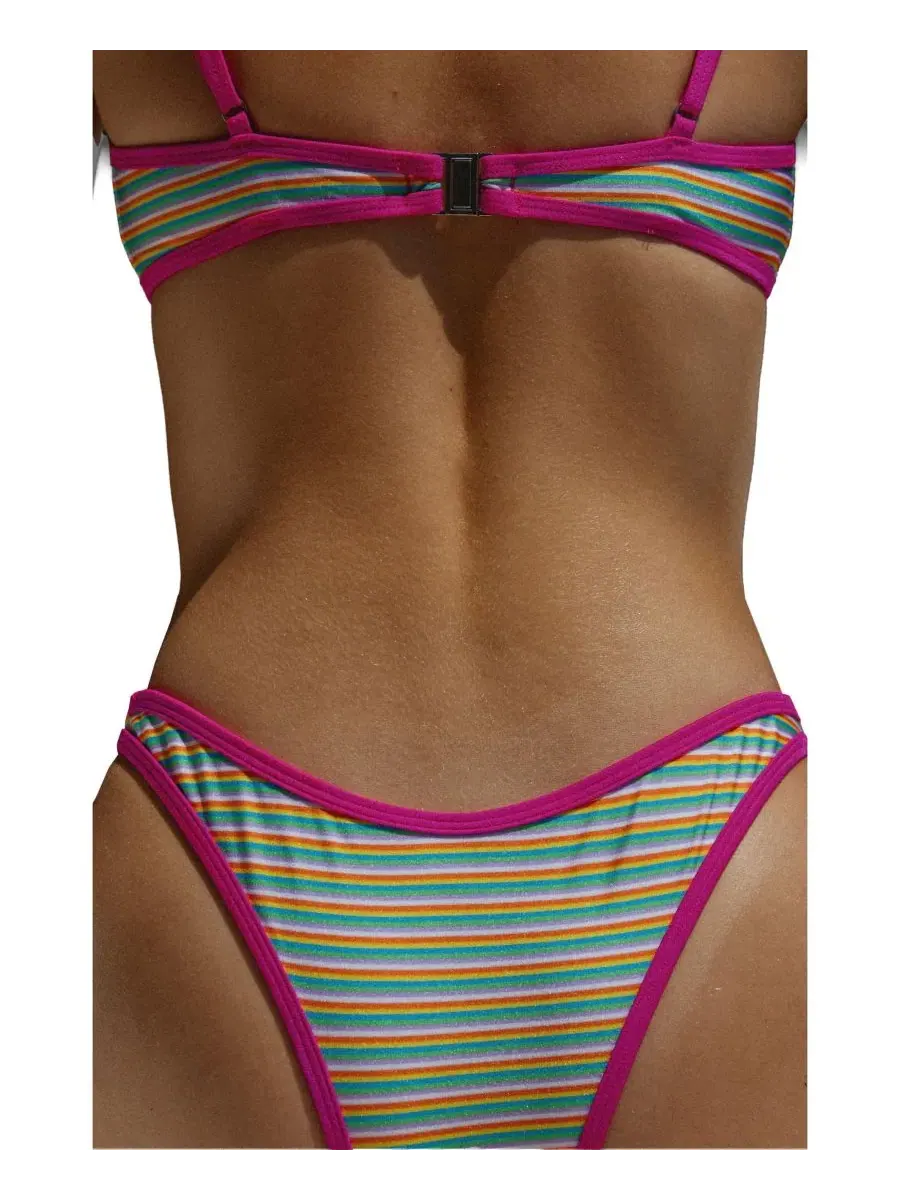 Женские плавки бикини с высокой посадкой Sofie Bottom Bright Swimwear — изображение 2 из 4, сорбетный