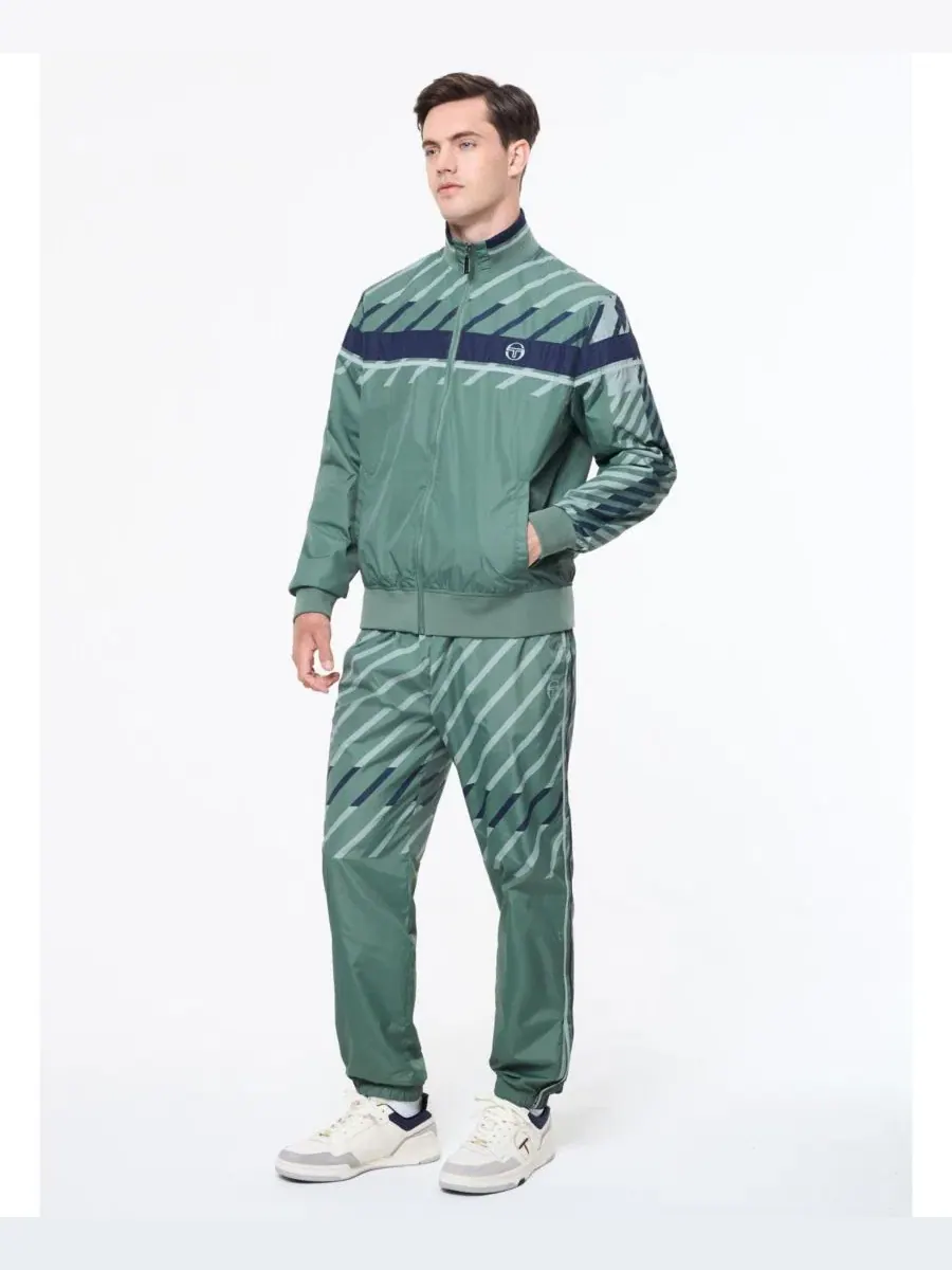 Куртка-бомбер с молнией, с принтом Sergio Tacchini — изображение 3 из 5, зеленый