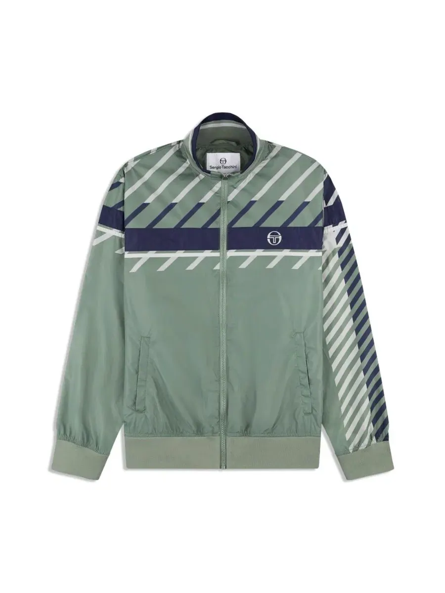 Куртка-бомбер с молнией, с принтом Sergio Tacchini — изображение 4 из 5, зеленый