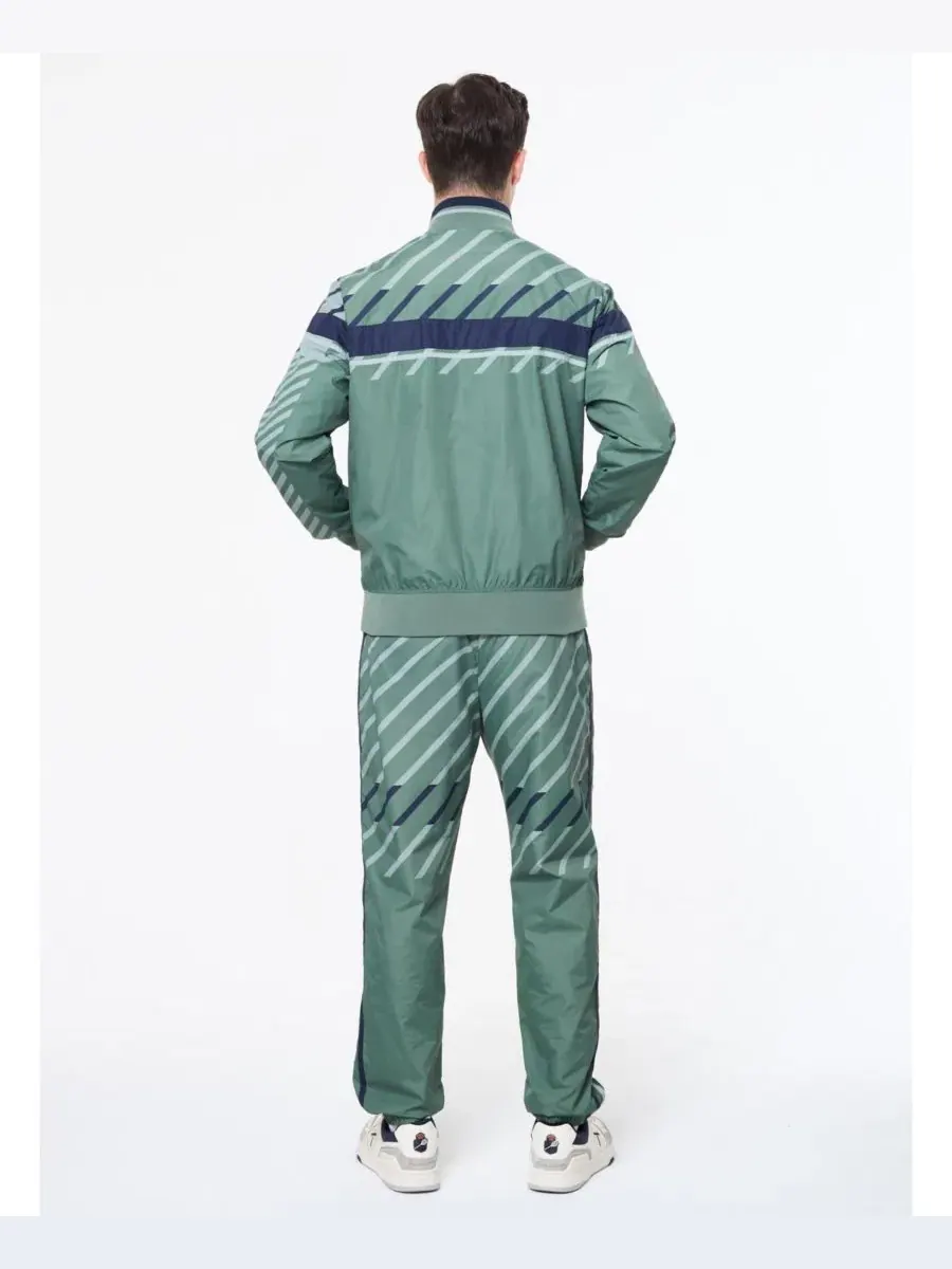 Куртка-бомбер с молнией, с принтом Sergio Tacchini — изображение 5 из 5, зеленый