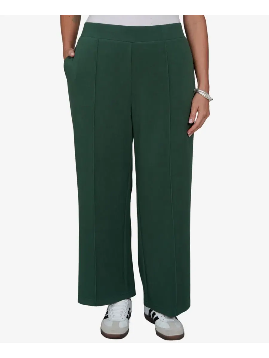 Брюки прямого кроя Sleek Seam Knit Ruby Rd. — зеленый