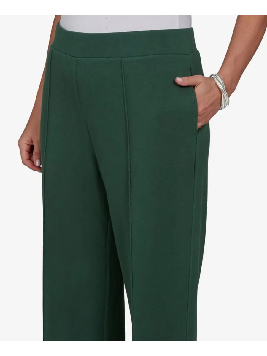 Брюки прямого кроя Sleek Seam Knit Ruby Rd. — изображение 4 из 5, зеленый