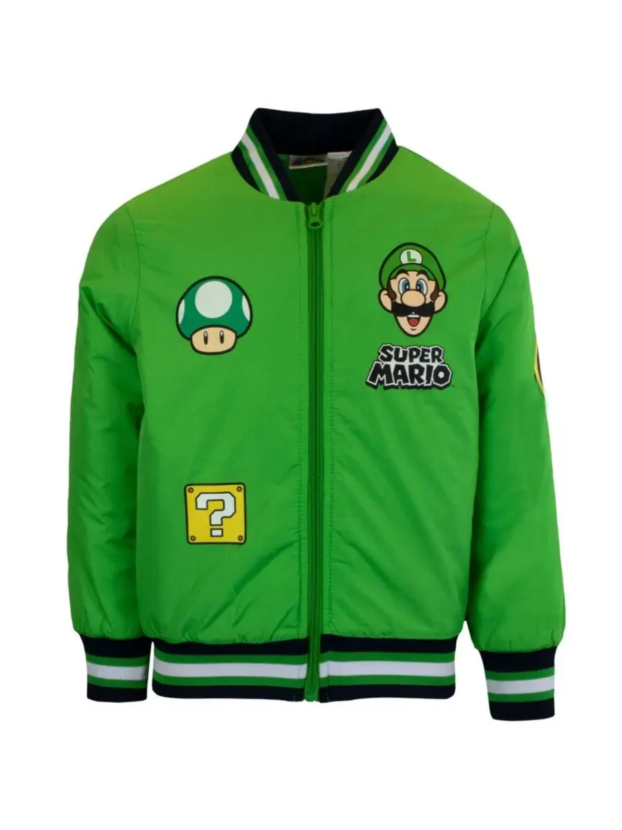 Детская куртка-бомбер Super Luigi Bomber Jacket Mario — зеленый