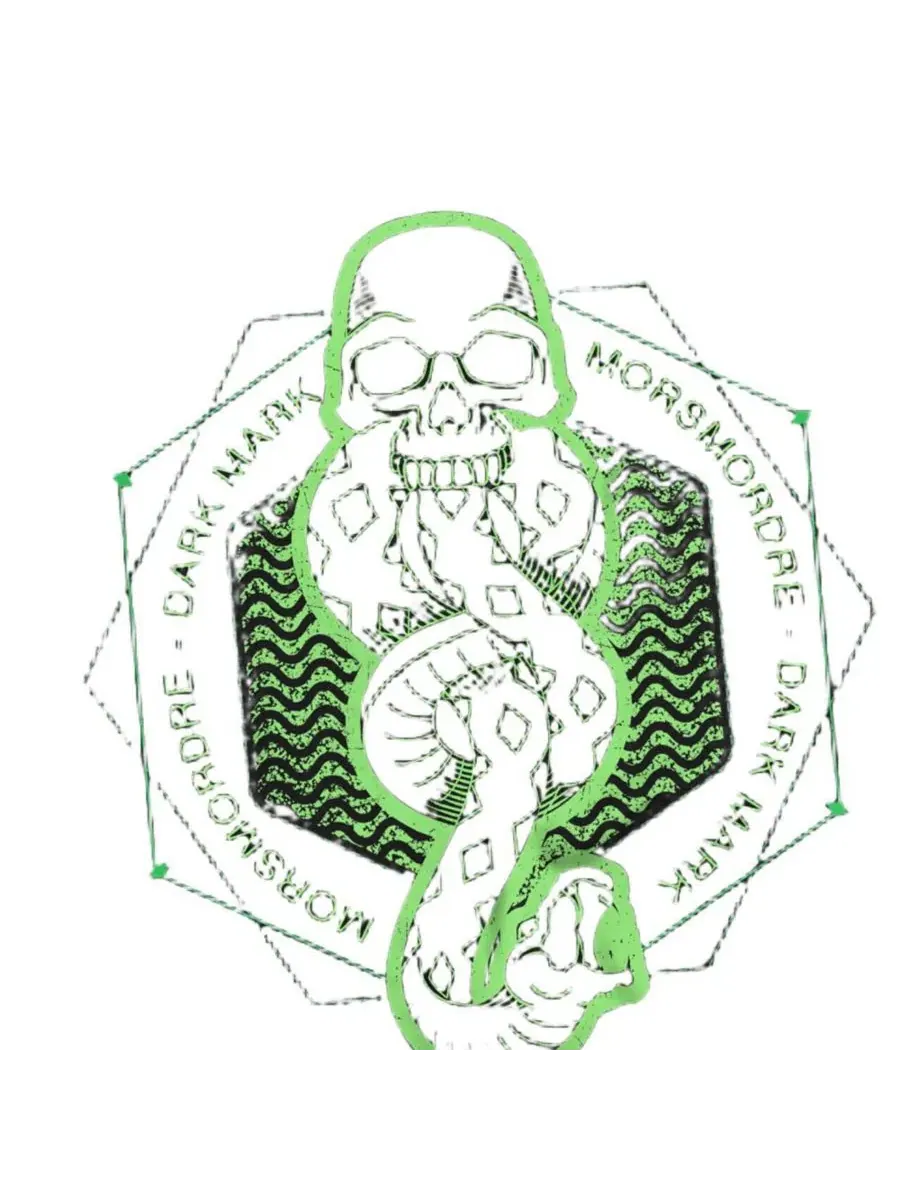 Футболка с длинным рукавом Morsmordre Dark Mark Icon Harry Potter — изображение 2 из 3, черный