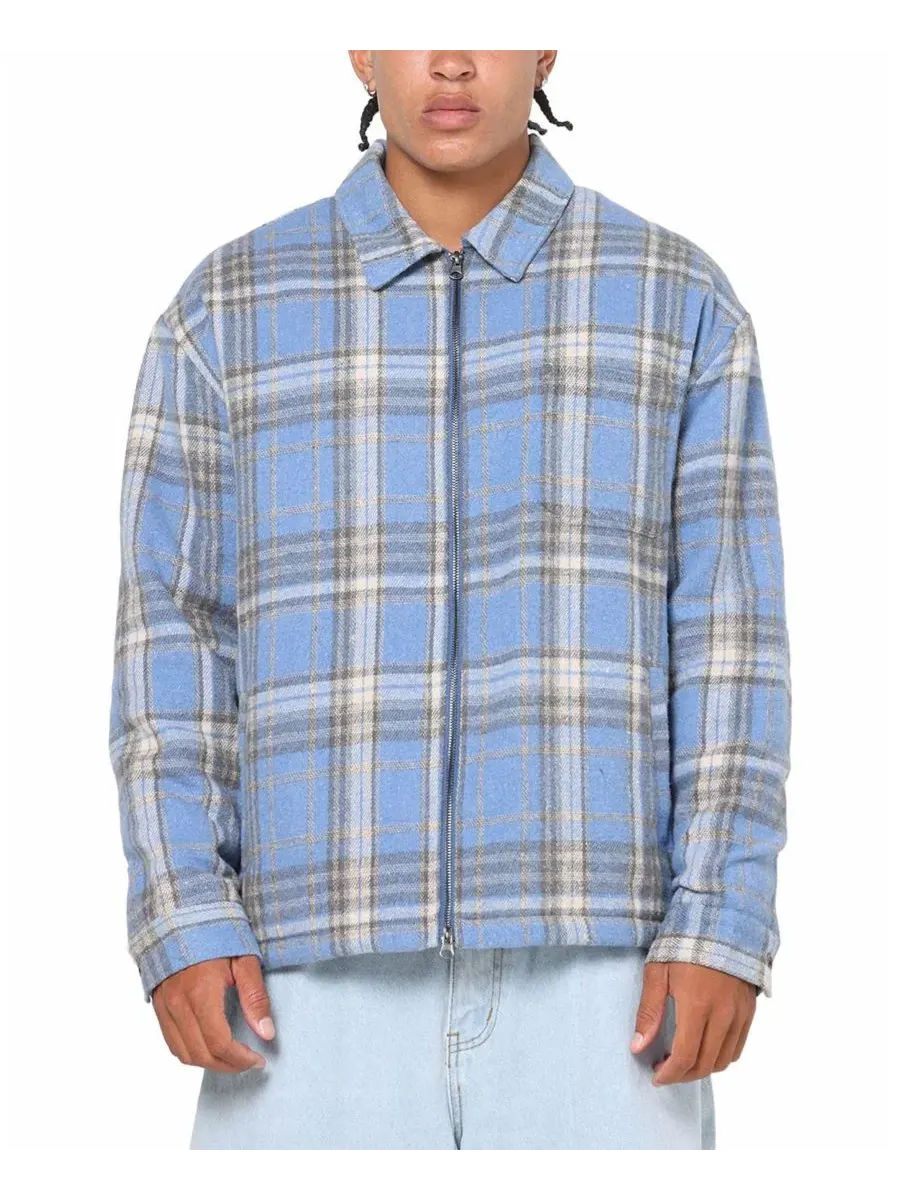 Куртка-рубашка с принтом в клетку, модель Plaid Zip Jacket SAINT MORTA — мульти