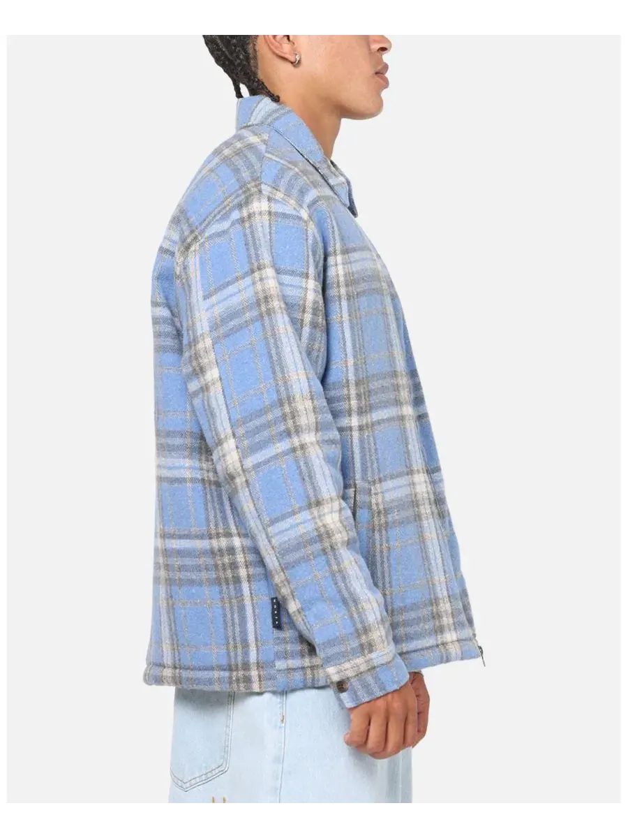 Куртка-рубашка с принтом в клетку, модель Plaid Zip Jacket SAINT MORTA — изображение 4 из 6, нет цвета