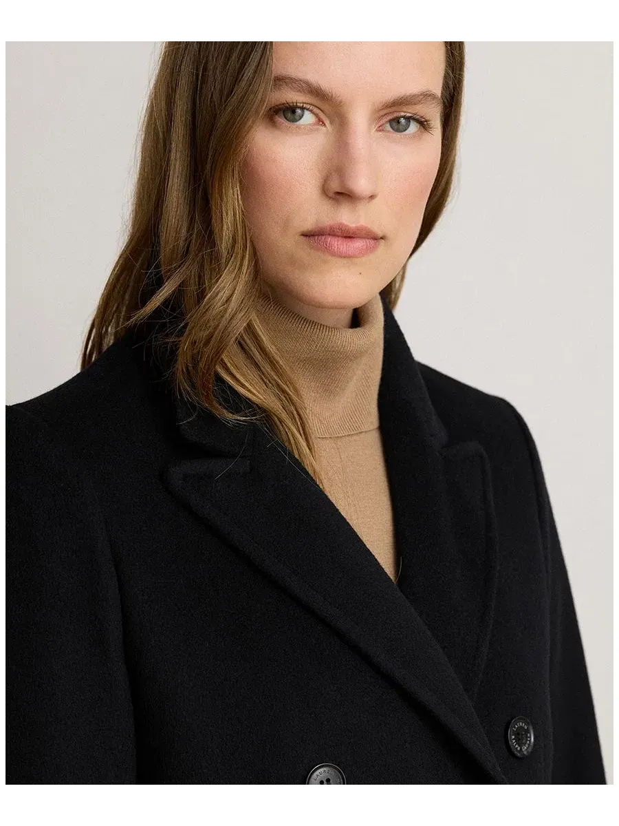 Пальто двубортное с воротником Lauren Ralph Lauren — изображение 6 из 8, черный