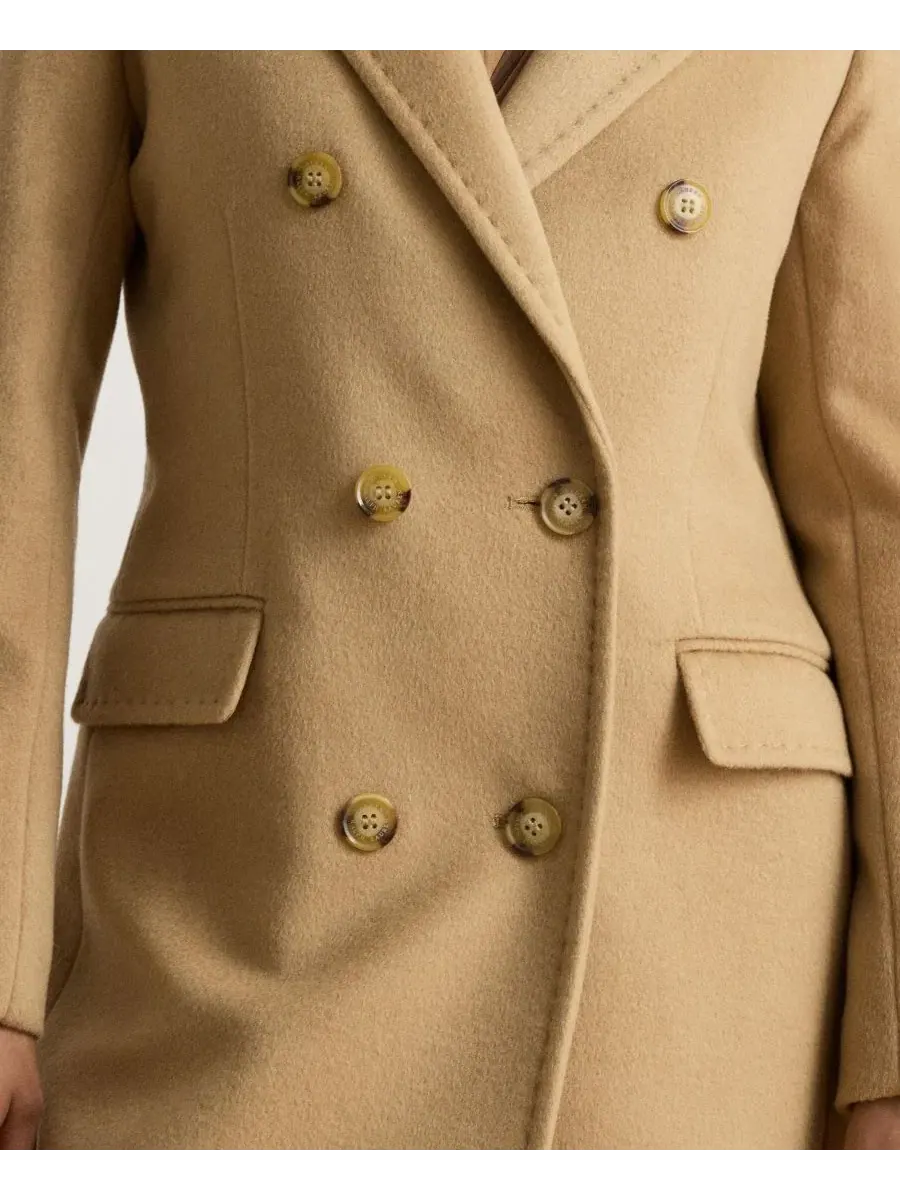 Пальто двубортное с воротником Lauren Ralph Lauren — изображение 4 из 5, верблюжий
