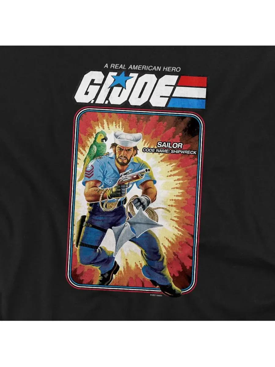 Футболка унисекс с принтом G.I. Joe Shipwreck Card Hasbro+ — изображение 2 из 3, черный