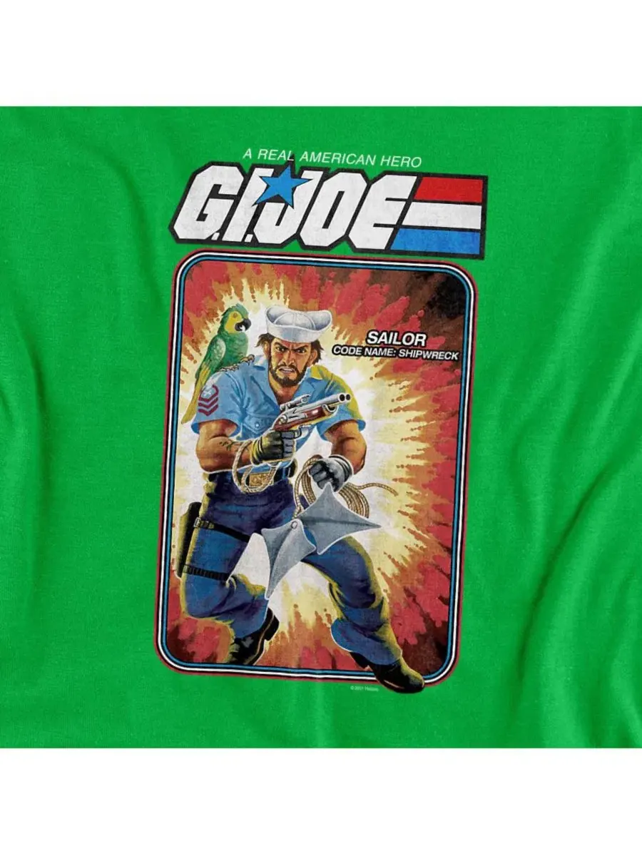 Футболка с принтом Men's + G.I. Joe Shipwreck Card Hasbro+ — изображение 2 из 3, зеленый