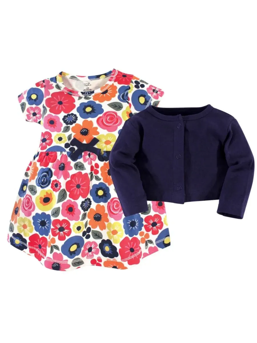 Комплект платьев с кардиганом Natural Cotton Touched by Nature, Bright Flower — изображение 2 из 5