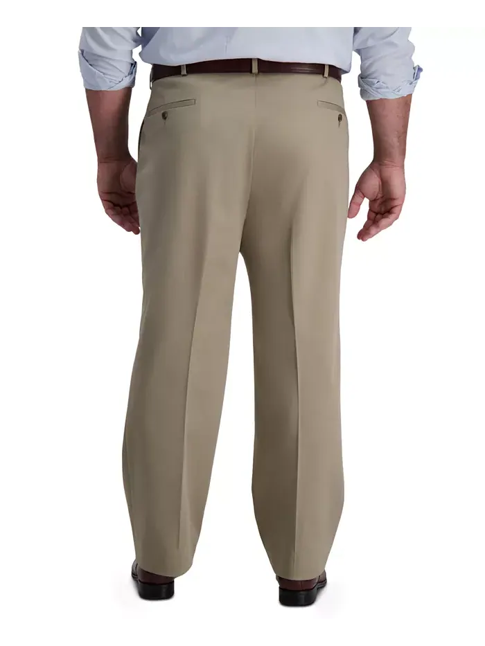 Мужские классические брюки Big & Tall Iron Free Premium Khaki со складками Haggar — 2