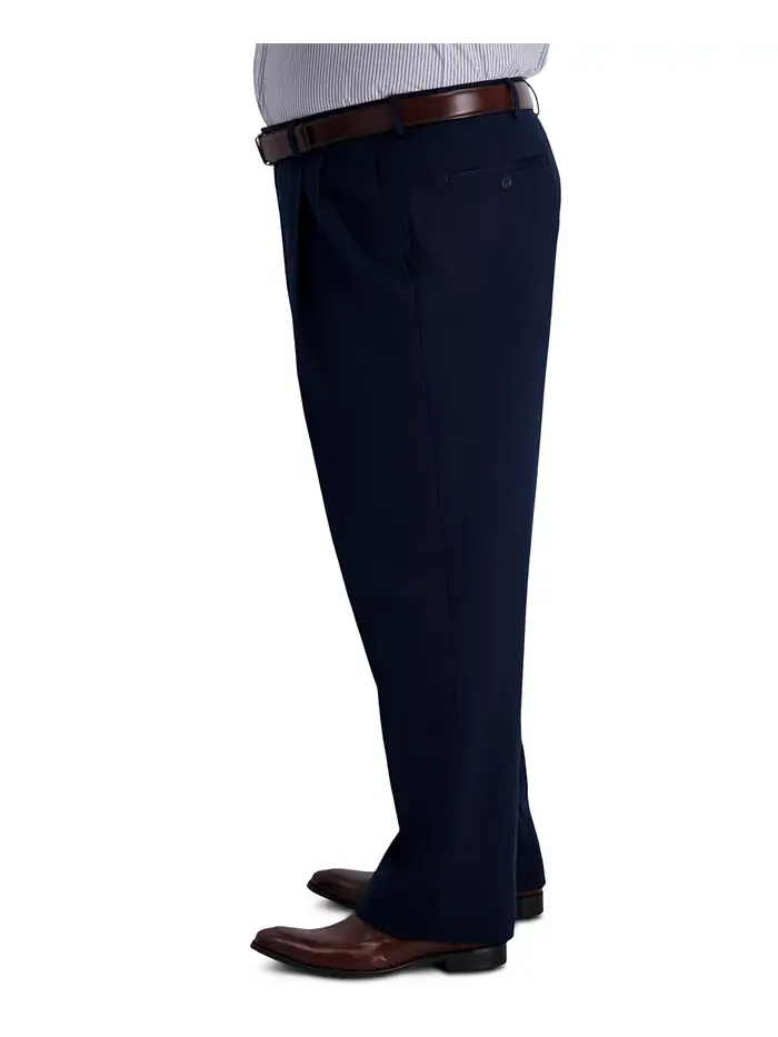 Мужские классические брюки Big & Tall Iron Free Premium Khaki со складками Haggar — 3